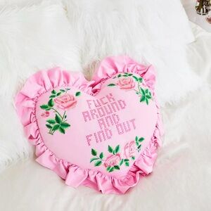 Dolls Kill Home TAKE A CHANCE HEART PILLOW